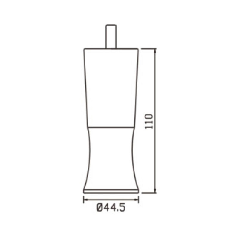 D44.5mm H110mm алюминиевые детали мебели металлические ножки для дивана