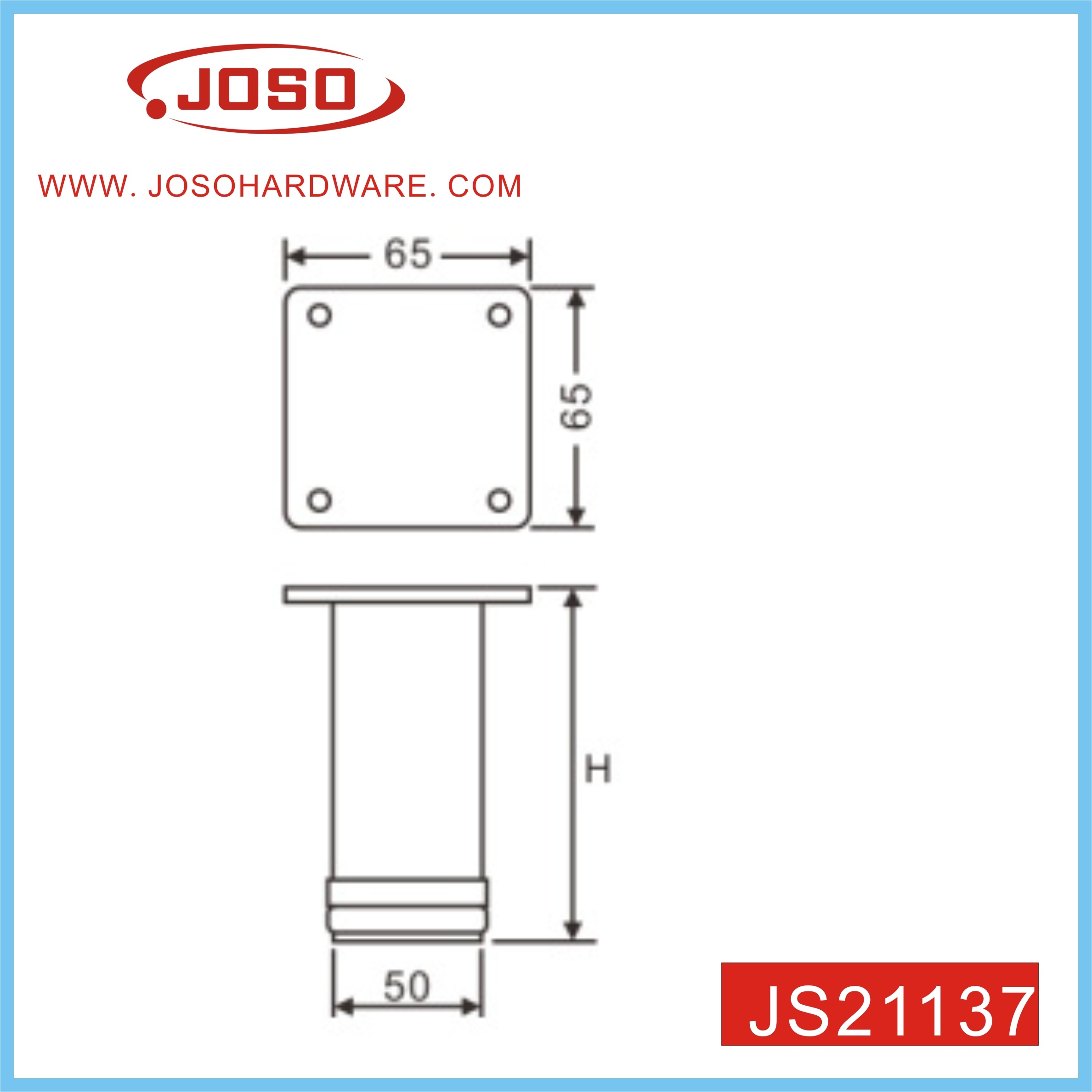Js21137 Двойная защитная прочная мебельная ножка для дивана