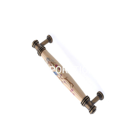 Классическая мебель, цинковый сплав и керамика, античная медь, ручка 76 мм, ручка для гардероба