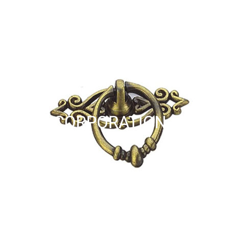 Цинковый сплав 32 мм античная латунная кольцевая ручка мебельная ручка дверные аксессуары