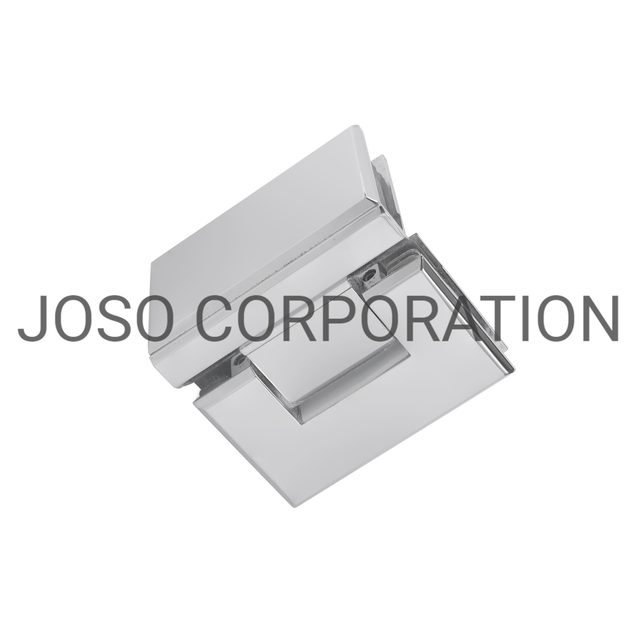 Стеклянная петля для стеклянной двери, 90 градусов, латунная петля, зеркальная отделка, петля для ванной комнаты, стеклянный зажим