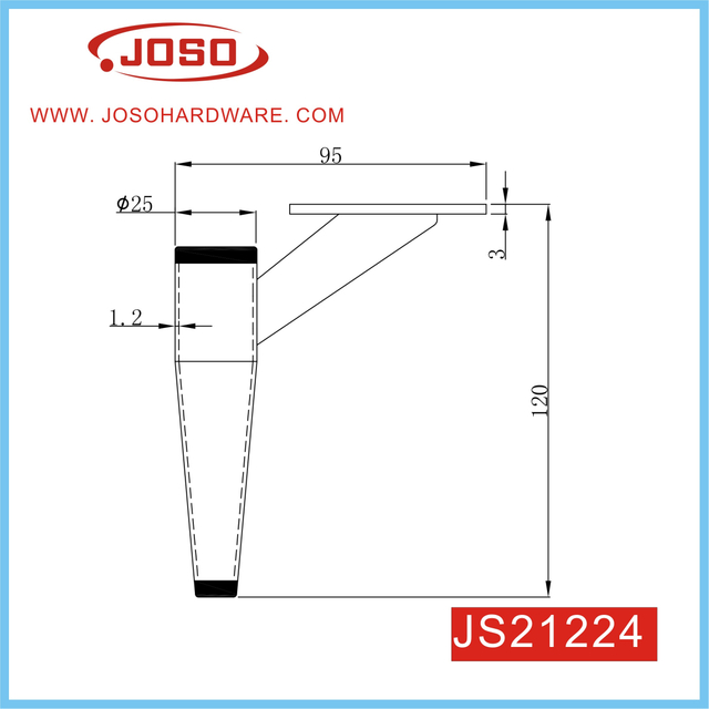 Популярная металлическая мебельная ножка в форме пистолета для дивана
