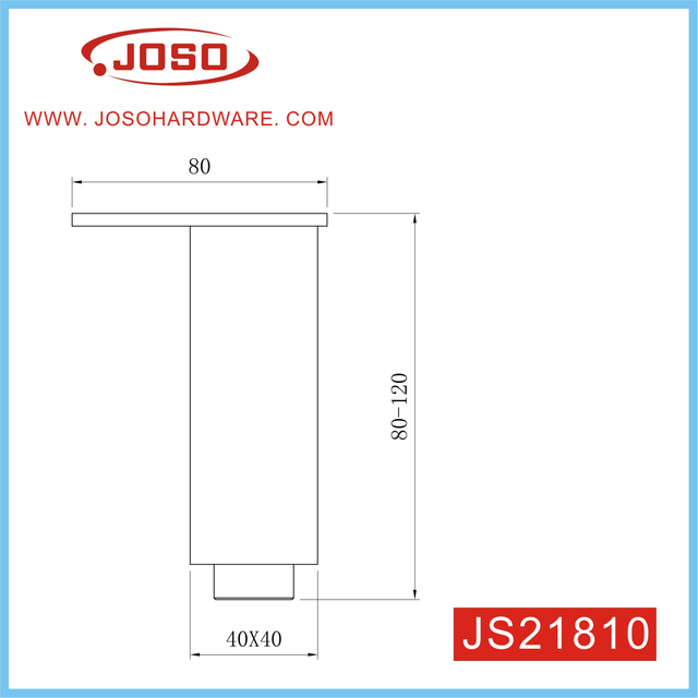 Регулируемая Золотая квадратная ножка шкафа для спальни