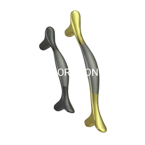 Оптовая продажа, золотая и серая 128 мм, мебельная ручка, ручка для кухонного шкафа