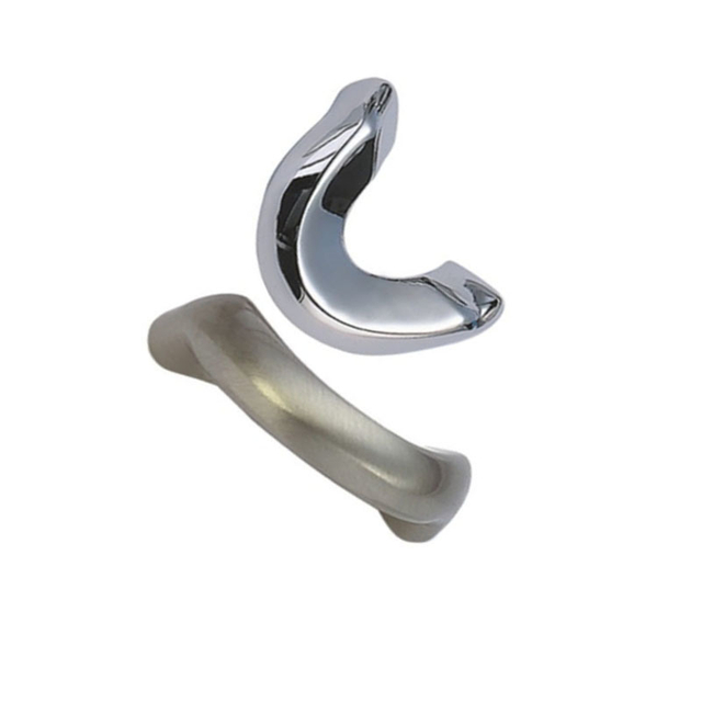 Цинковый сплав Яркий хром 32 мм Мебельная ручка Грудная ручка