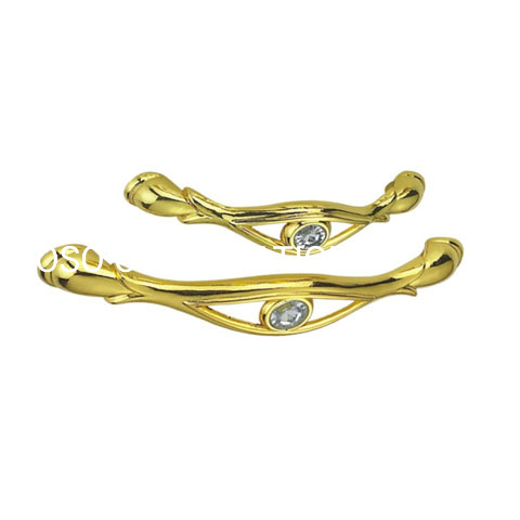 Заводская поставка 96 мм из цинкового сплава с золотым бриллиантом Ручка шкафа Ручка ящика комода