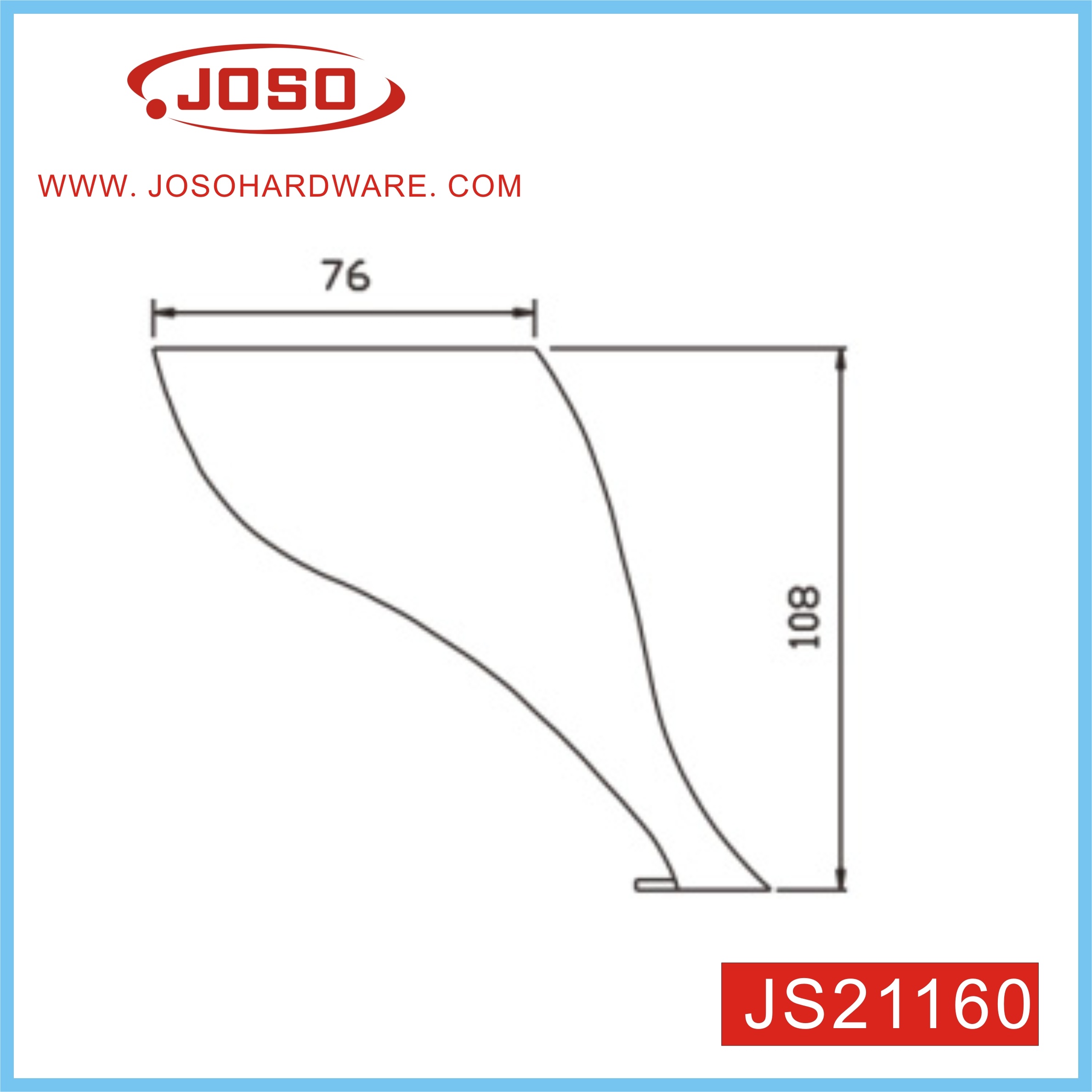 Js21160 Металлические детали мебели Ножка дивана для дивана