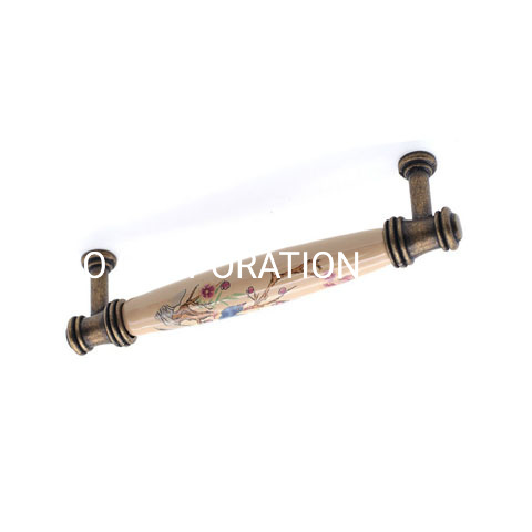 Классическая мебель, цинковый сплав и керамика, античная медь, ручка 76 мм, ручка для гардероба