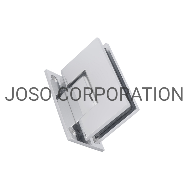 Латунная петля, 90-градусная фурнитура для стекла и стен, фурнитура для стеклянных дверей, яркая хромированная петля для ванной комнаты