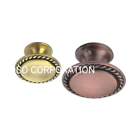 Заводская поставка цинкового сплава 28 мм Классическая грибная ручка Ручка шкафа Ручка ящика