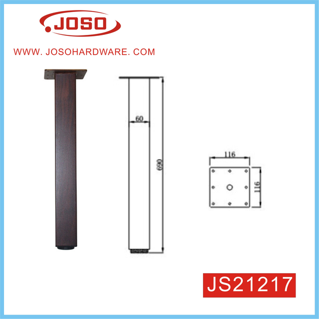 Индивидуальная квадратная мебельная ножка цвета дерева для стола в гостиной