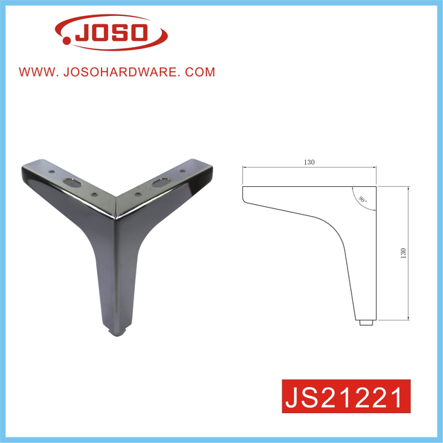 Яркая хромированная металлическая мебельная ножка для стола
