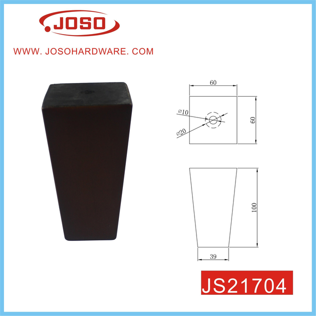 Прямоугольная ножка мебели из массива дерева для комода и кресла