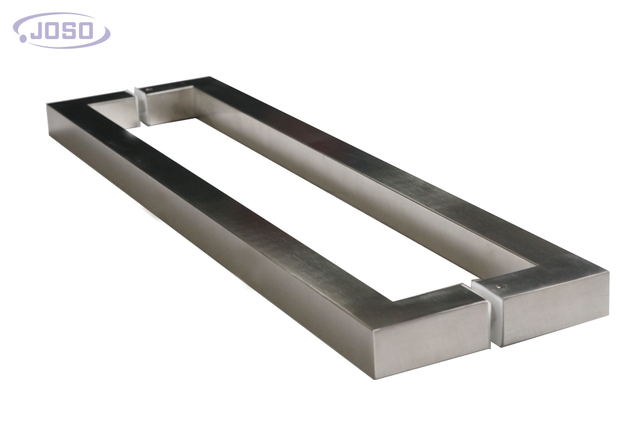 Трубчатая ручка из нержавеющей стали для стеклянных дверей, офисная дверь, закаленная ручка CC570 мм, класс A2, SUS304, матовая отделка