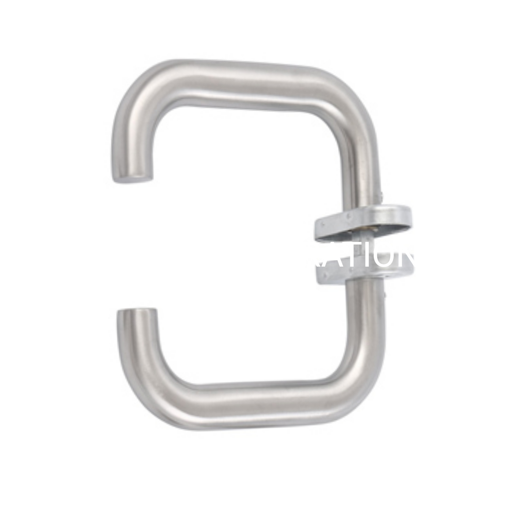 Нержавеющая сталь 304 Трубка Рычаг Потяните ручку Круглая розетка мебельной фурнитуры для стеклянной двери